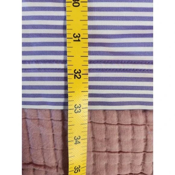 Footjoy Golf Polo Men's‎ 2XL XXL Short Sleeve  Shirt Purple White Stripe Dry Fit - Picture 6 of 6